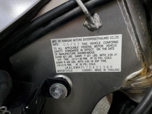 2007 KAWASAKI KLX250 H - JKALXMH157DA21388