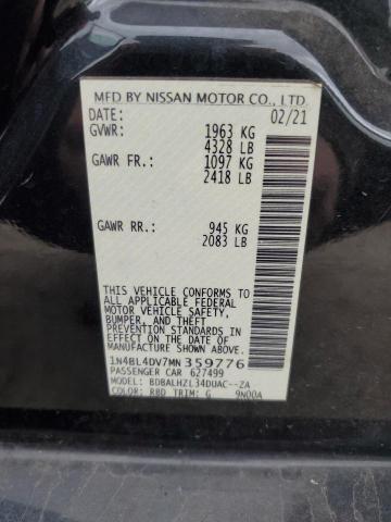 1N4BL4DV7MN359776 Nissan ALTIMA SV