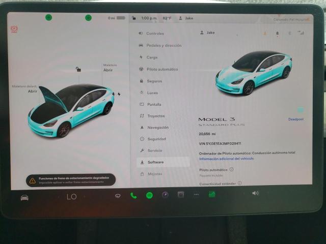 5YJ3E1EA3MF029411 Tesla MODEL 3
