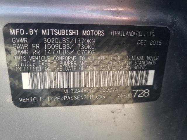 ML32A4HJ6FH060274 Mitsubishi MIRAGE ES