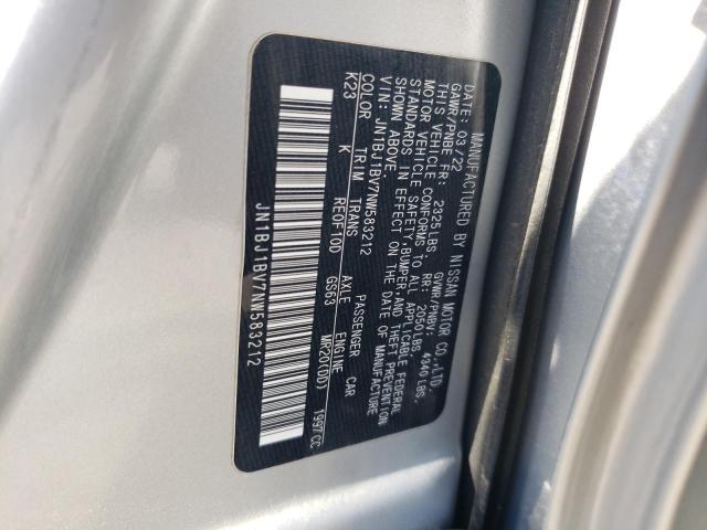 JN1BJ1BV7NW583212 Nissan Rogue Sport Sv