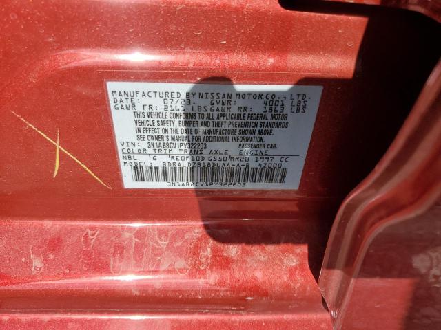 3N1AB8CV1PY322203 | 2023 Nissan sentra sv