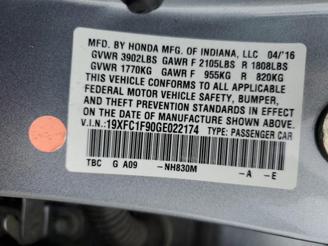 2016 HONDA CIVIC TOUR - 19XFC1F90GE022174