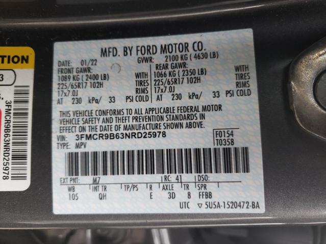 3FMCR9B63NRD25978 2022 Ford Bronco Sport Big Bend