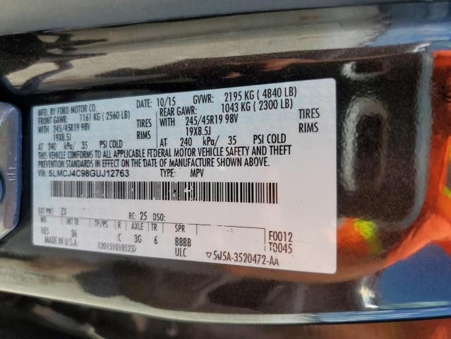 2016 LINCOLN MKC BLACK - 5LMCJ4C98GUJ12763