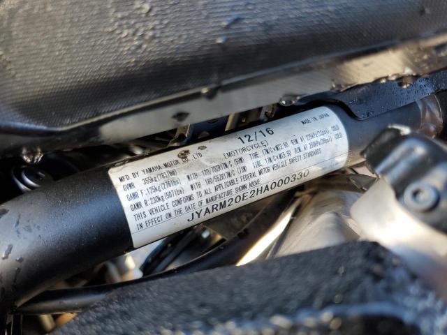 2017 YAMAHA FZ07A JYARM20E2HA000330
