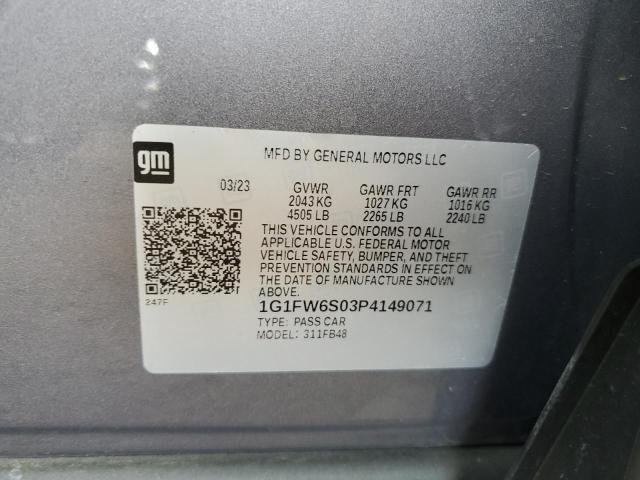 2023 CHEVROLET BOLT EV 1L 1G1FW6S03P4149071