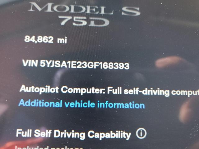 5YJSA1E23GF168393 Tesla MODEL S
