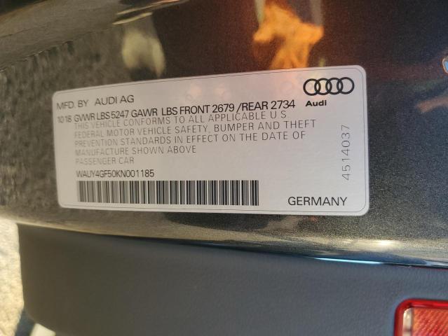 2019 AUDI S5 PREMIUM - WAUY4GF50KN001185