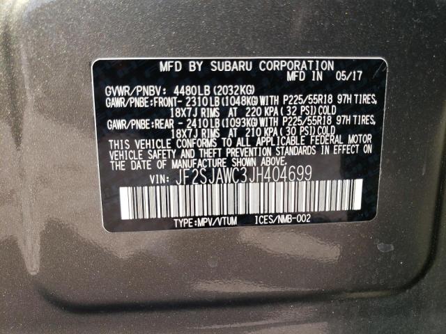 JF2SJAWC3JH404699 Subaru Forester 2.5i Touring