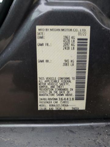 1N4BL4BV0NN364418 | 2022 NISSAN ALTIMA S