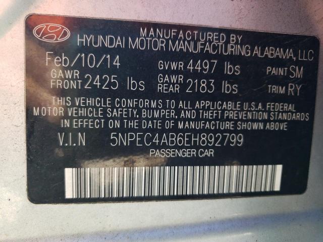 5NPEC4AB6EH892799 | 2014 HYUNDAI SONATA SE