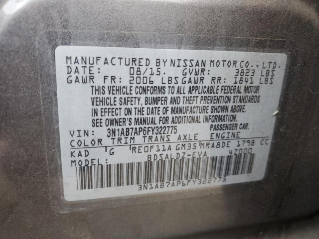 3N1AB7AP6FY322775 Nissan SENTRA S