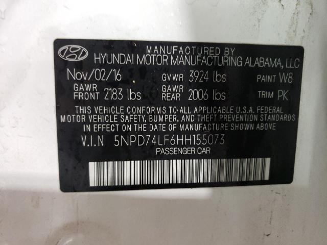 2017 HYUNDAI ELANTRA SE - 5NPD74LF6HH155073