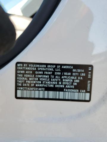 2015 VOLKSWAGEN PASSAT SEL - 1VWCT7A34FC014672