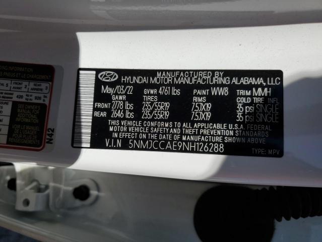 2022 HYUNDAI TUCSON SEL - 5NMJCCAE9NH126288