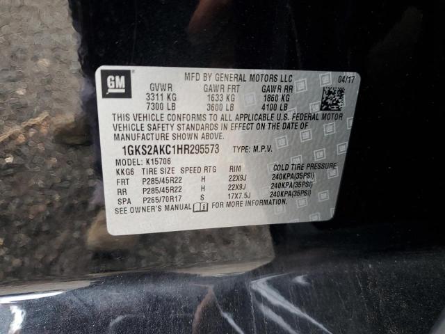 1GKS2AKC1HR295573 GMC YUKON SLE