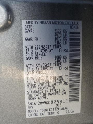 5N1AT2MV9GC825911 Nissan ROGUE S