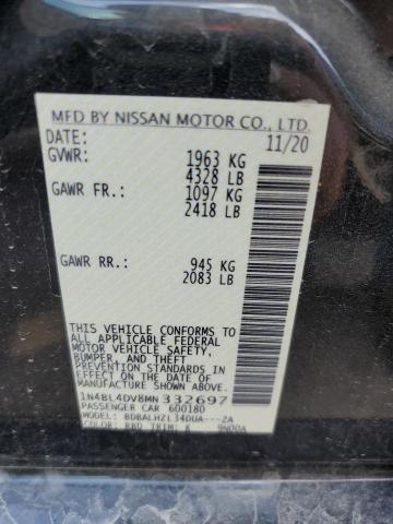1N4BL4DV8MN332697 Nissan ALTIMA SV