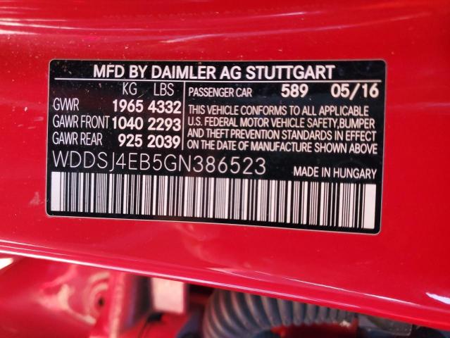 WDDSJ4EB5GN386523 Mercedes-Benz CLA 250