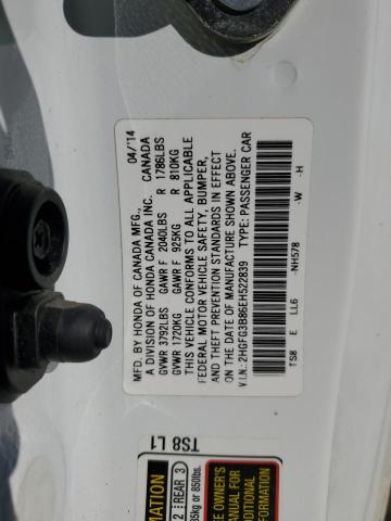 2014 Honda Civic Ex VIN: 2HGFG3B86EH522839 Lot: 53341004