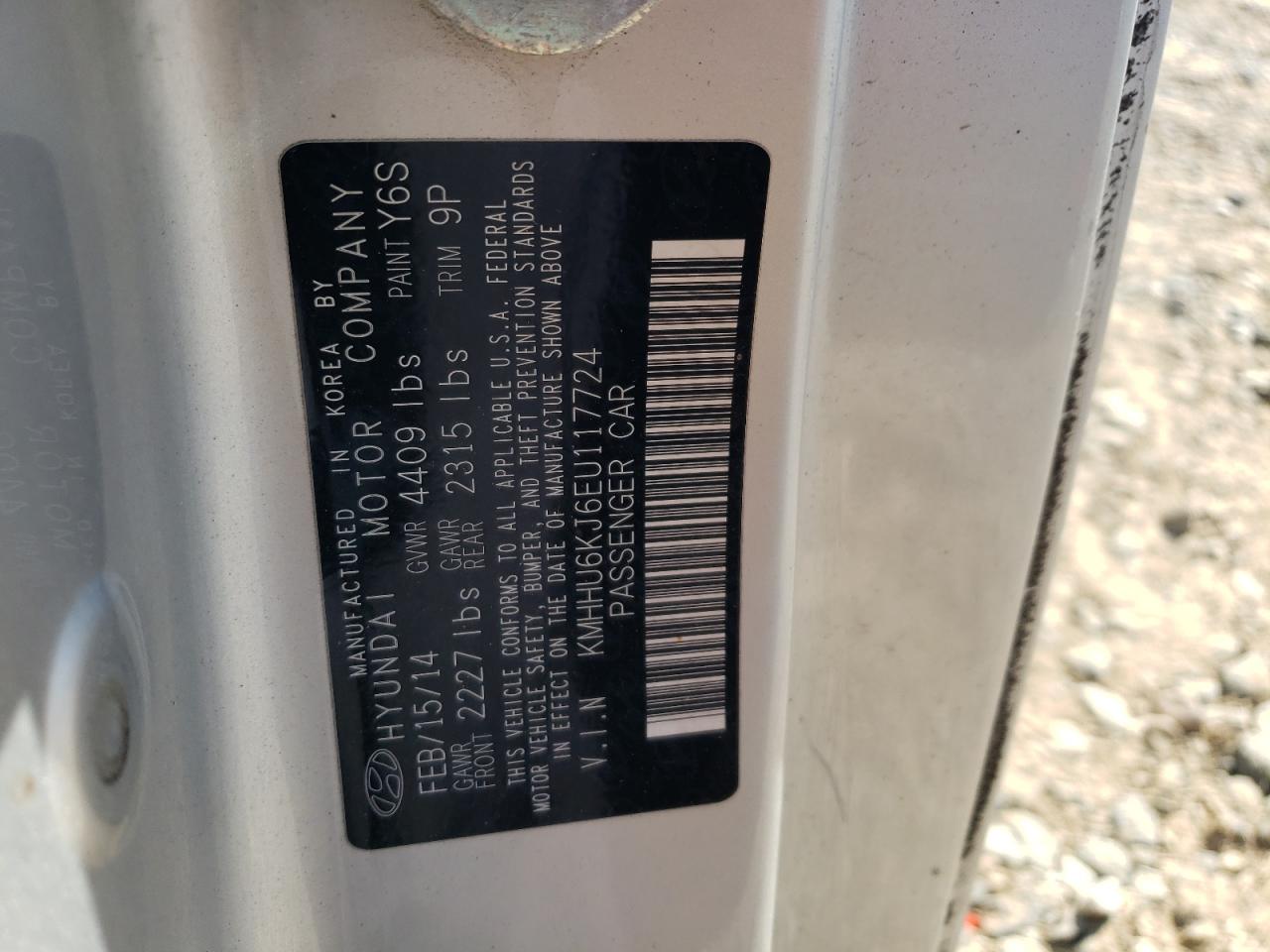 KMHHU6KJ6EU117724 2014 Hyundai Genesis Coupe 3.8L