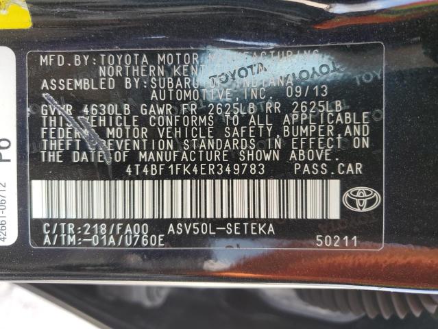 VIN 4T4BF1FK4ER349783 2014 Toyota Camry, L no.13