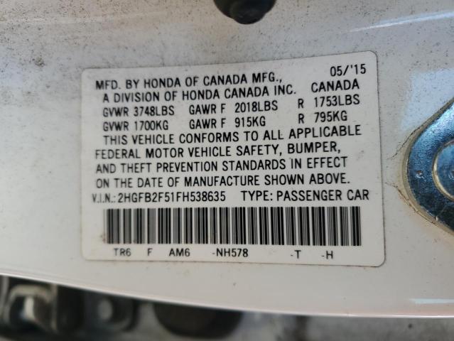 2HGFB2F51FH538635 Honda Civic Lx