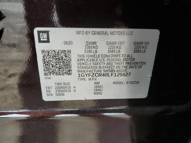 1GYFZCR40LF129827 Cadillac Xt4 Premium Luxury