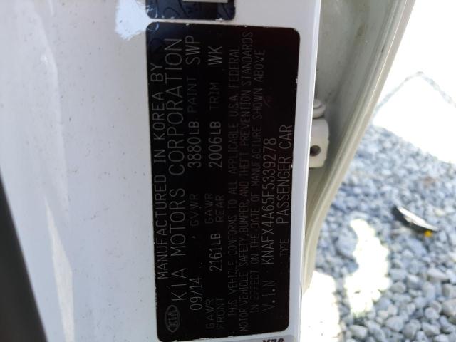 KNAFX4A65F5339278 KIA FORTE LX