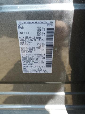 5N1DR2BM3LC579759 Nissan Pathfinder Sv