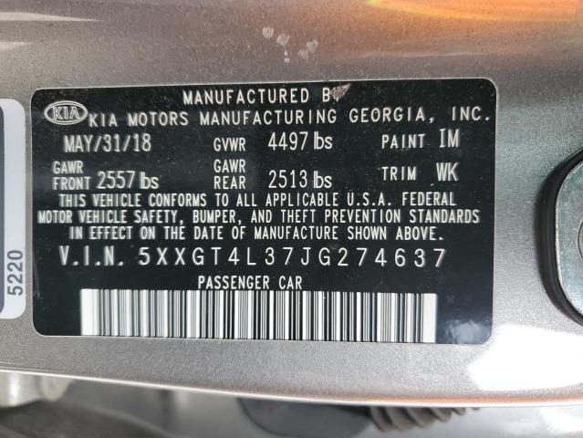 5XXGT4L37JG274637 KIA Optima Lx