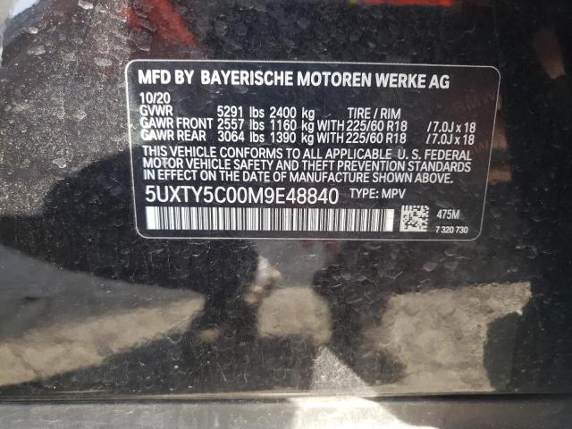 5UXTY5C00M9E48840 2021 BMW X3, photo no. 12