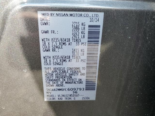 5N1AR2MM6FC609793 Nissan Pathfinder S