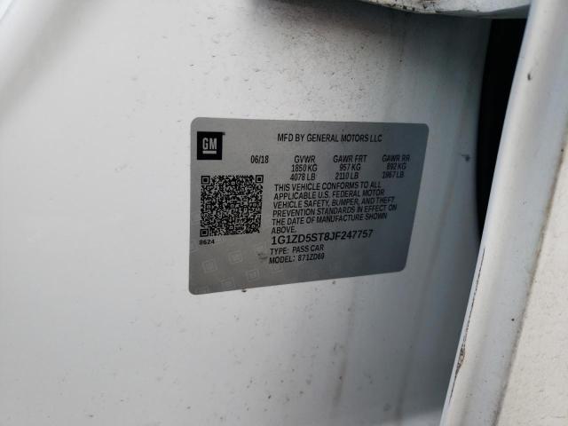 1G1ZD5ST8JF247757 Chevrolet MALIBU LT
