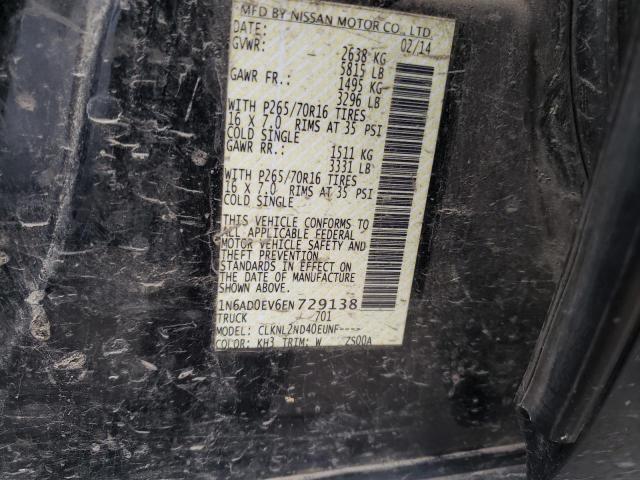 1N6AD0EV6EN729138 Nissan FRONTIER S