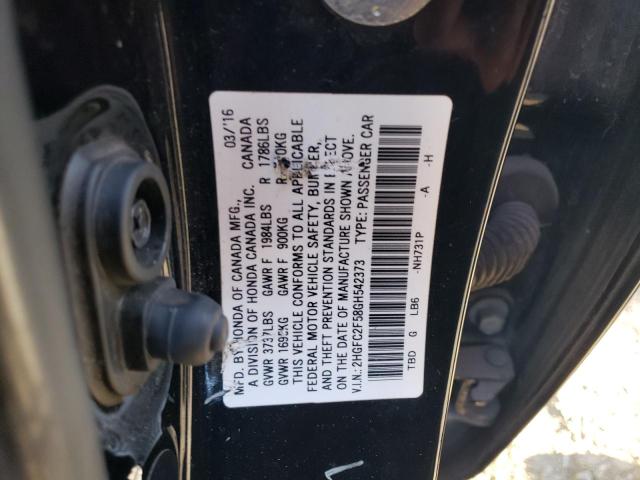 2HGFC2F58GH542373 Honda Civic Lx