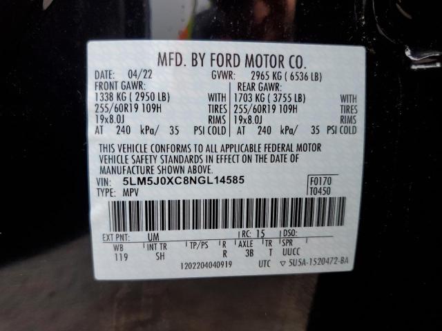 2022 LINCOLN AVIATOR 5LM5J0XC8NGL14585