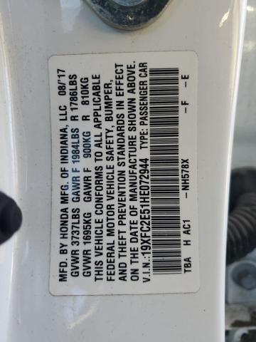 2017 HONDA CIVIC LX - 19XFC2E51HE072944