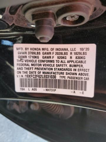 2020 HONDA CIVIC LX - 19XFC2F62LE031030