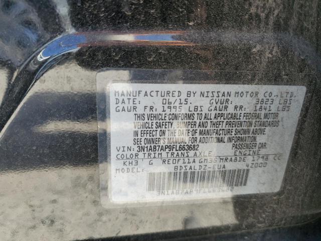 3N1AB7AP9FL663682 | 2015 Nissan sentra s