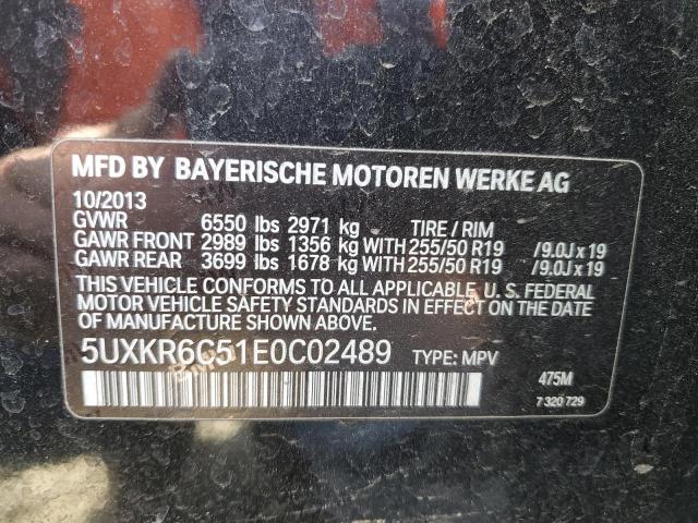 VIN 5UXKR6C51E0C02489 2014 BMW X5, Xdrive50I no.14