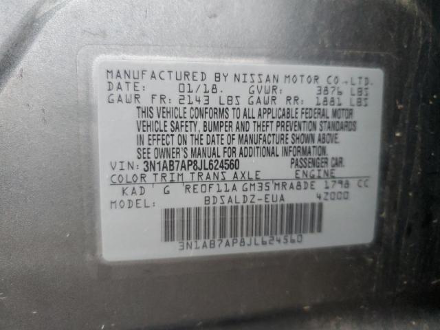 3N1AB7AP8JL624560 Nissan SENTRA S