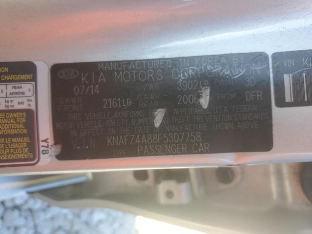 KNAFZ4A88F5307758 | 2015 KIA FORTE EX