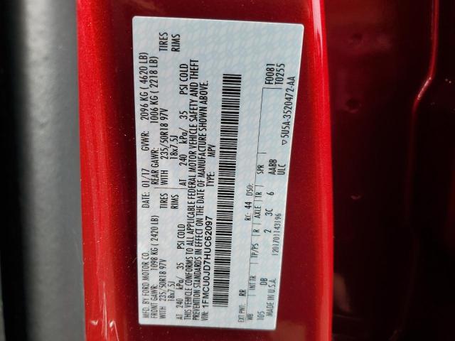 1FMCU0JD7HUC62097 Ford Escape Titanium