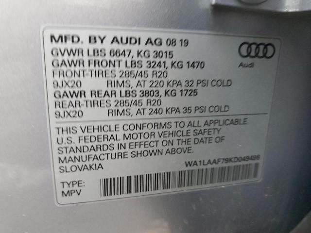 WA1LAAF79KD049496 2019 AUDI Q7, photo no. 13