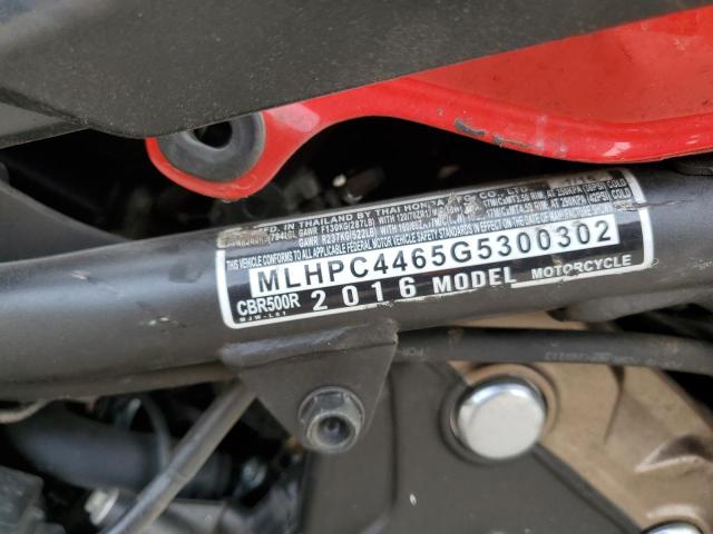 2016 HONDA CBR500 R - MLHPC4465G5300302