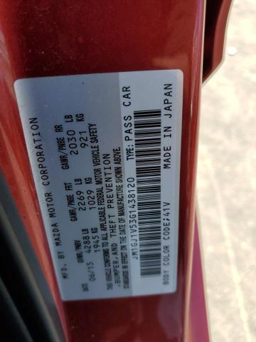  MAZDA 6 2016 Червоний