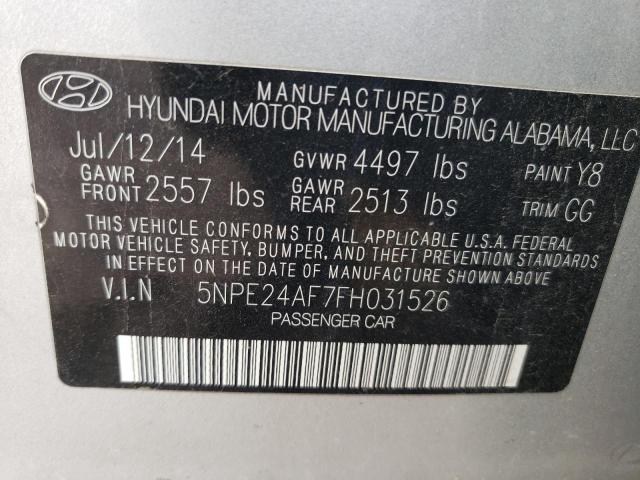 5NPE24AF7FH031526 | 2015 HYUNDAI SONATA SE