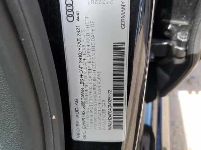 2016 AUDI S6 PRESTIG WAUH2AFC4GN029922
